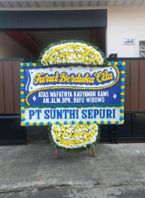 Papan Bunga Duka di Kebon Kelapa